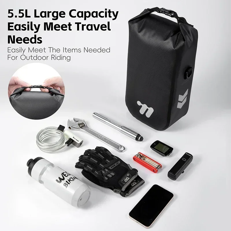 

WEST BIKING 1/2pcs Portable Bike Fork Bag 5L Waterproof Bike Bag Bicycle Front Bicycle Fork Bag