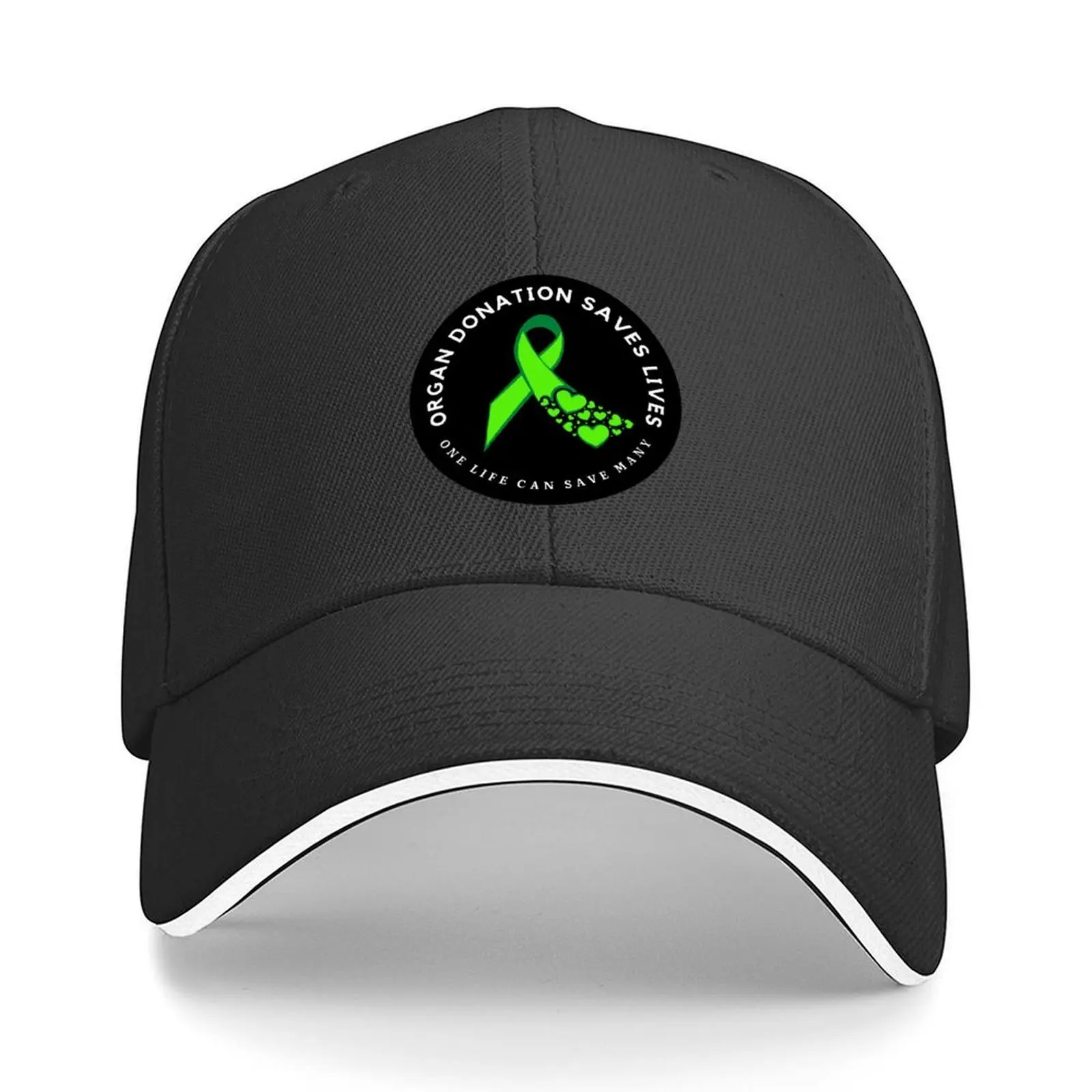 

Organ Donation Saves Lives, Green Ribbon. Baseball Cap Military Tactical Cap Sunscreen sun hat Women's Beach Outlet 2025 Men's