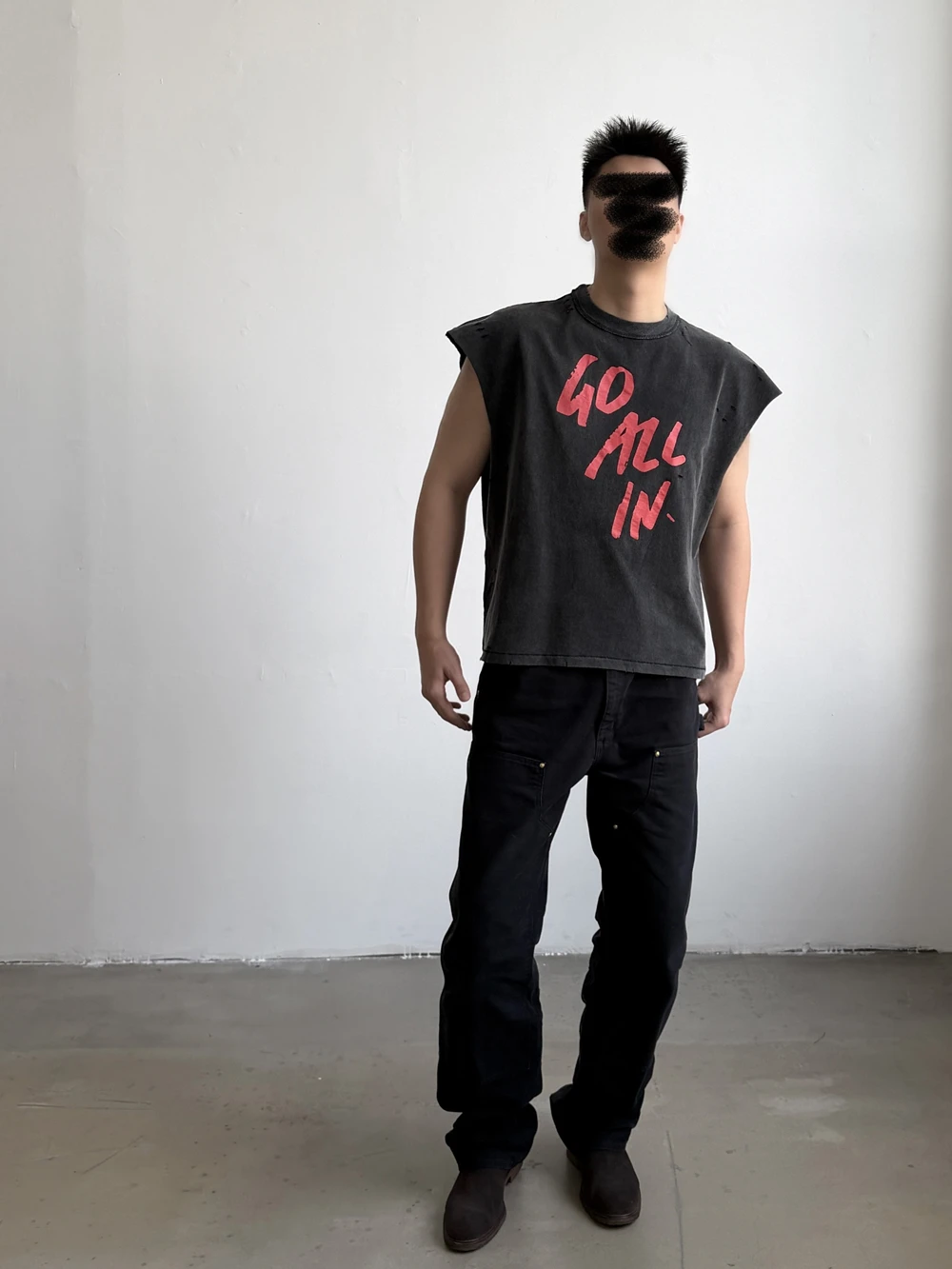 Yao Fashion Daliy Wear High Street Cleanfit Oversize Loose Vintage Tee Casual Washed Old Graphics