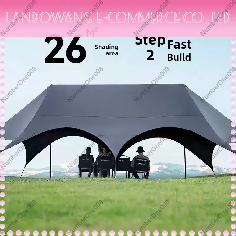 Outdoor Camping Canopy Tent Blackout Vinyl Quick Hitch Camping Camping Awning Folding Portable Hiking Family Reunion