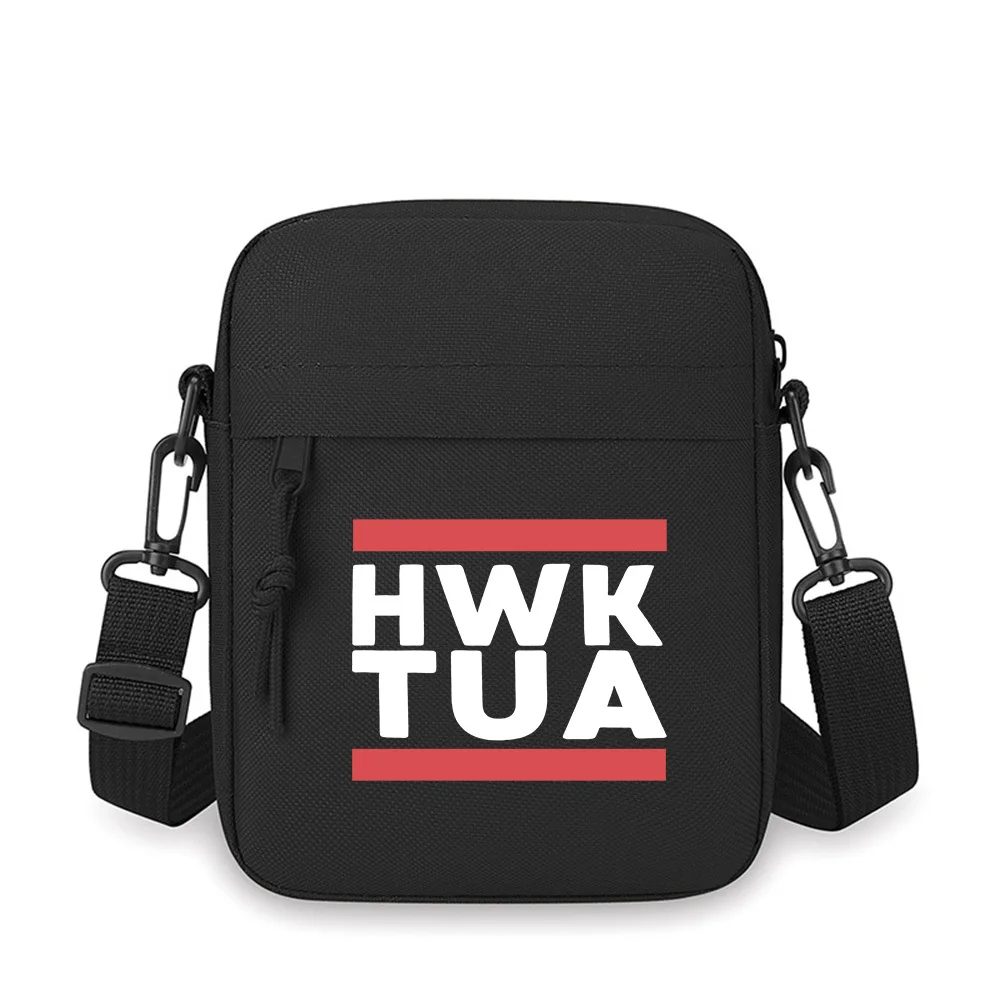 

Bold white words on black design Men Crossbody Bag Single Shoulder Women Cartoon Anime Film Printing Design Unisex