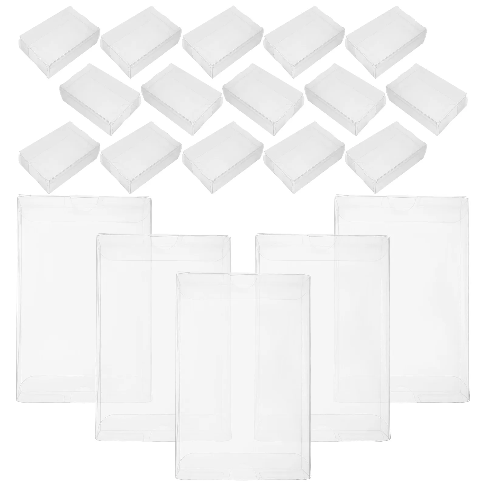 20Pcs Cassette Tape Storage Protector Clear Plastic Dustproof Case Organizer Stackable Vintage Music Collection Archival Display
