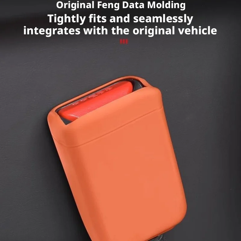 Car Seat Belt Plug Protective Cover Silicone Anti-Collision and Anti-Scratch Seat Belt Decorative Cover Car Interior Decoration