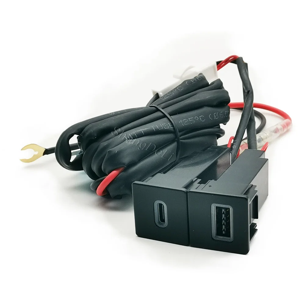 White Led Light Fit for ISUZU D-MAX 2021-2023 Dual  Charging Outlet Type C PD USB Phone Charger Adapter Socket view 6
