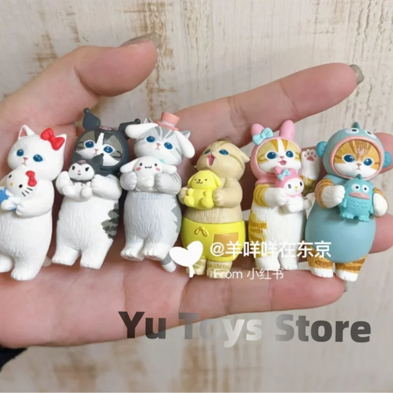 

Новинка Sanrio X Mofusand Gashapon фигурка Hello Kitty помпон пурин Kuromi My Melody Cinnamoroll перекрестные модели игрушек