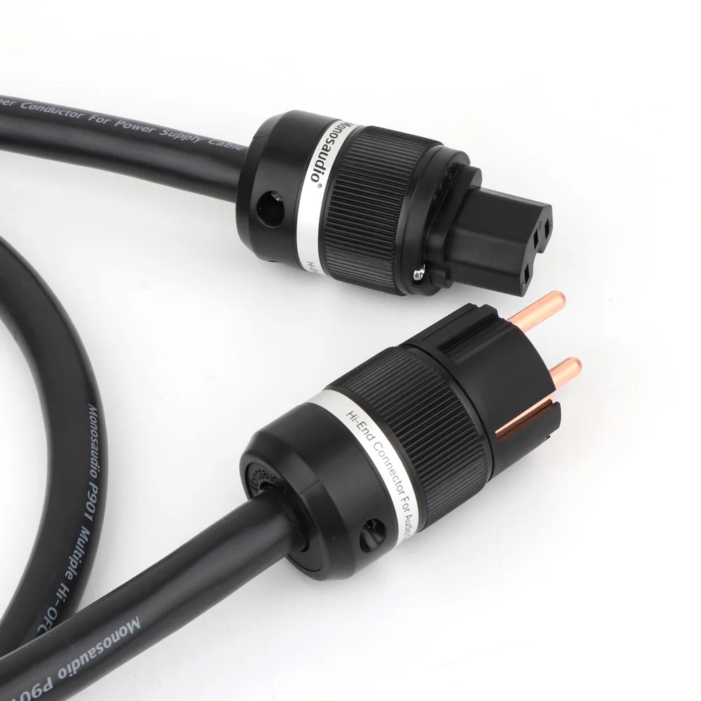 Audiophile P901 Hi-End OFC Copper Schuko Power Cord Cable HIFI Extension AC Power Cable HiFi EU Version Power Cord Cable