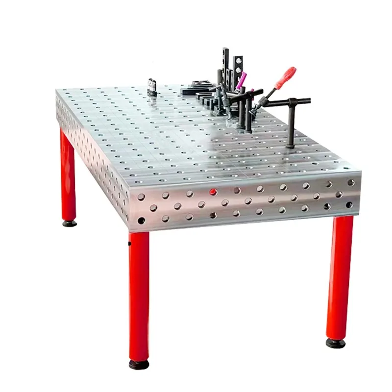 Custom Size 3D Welding Table With Rail Moving System Multi Hole Positioning Workbench With Fixture