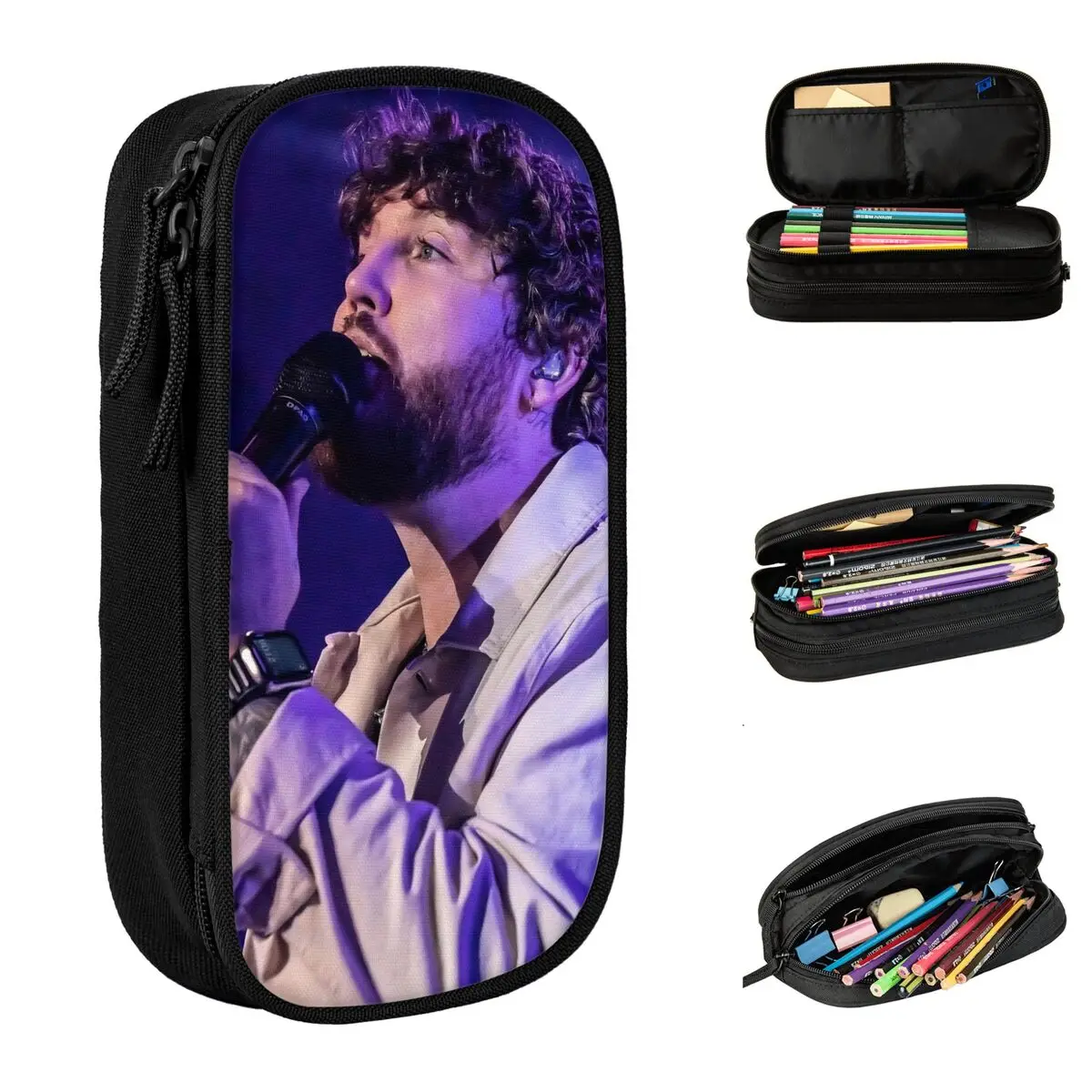 James Arthur Pisces World Tour Pencil Cases Creative Pen Holder Bag for Student Large Storage Students School Gifts Pencil Pouch