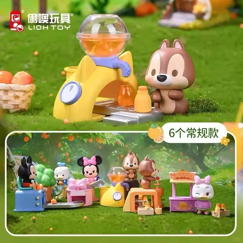 

Новая серия Disney Juice Factory слепая коробка Микки Минни Чип Дейл Дональд Дак аниме фигурка модель Декор Коллекционная игрушка в подарок