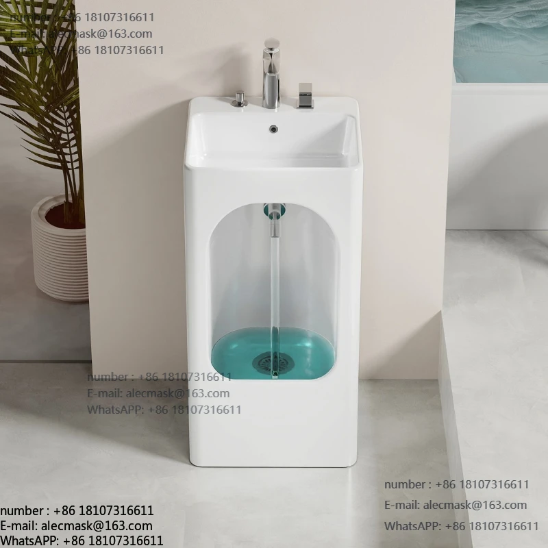 

Bathroom column washing foot bubble pool mop hand washing table integrated balcony