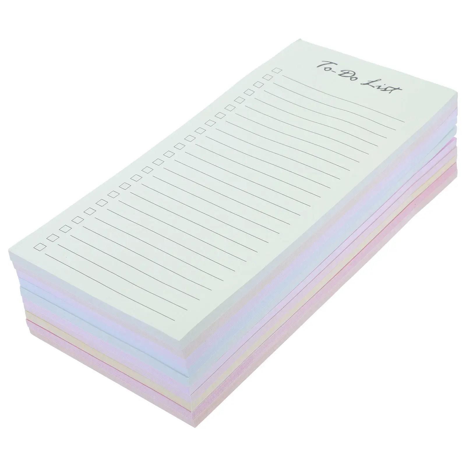 Self Adhesive To Do List Notepad 10 Pack Macaron Color Planner Checklist Pads for School Office