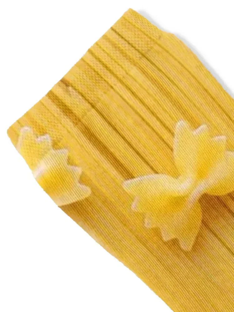 Pasta pattern! Long thin pasta straws with pasta bows. Socks retro christmas gifts Socks Female Men's