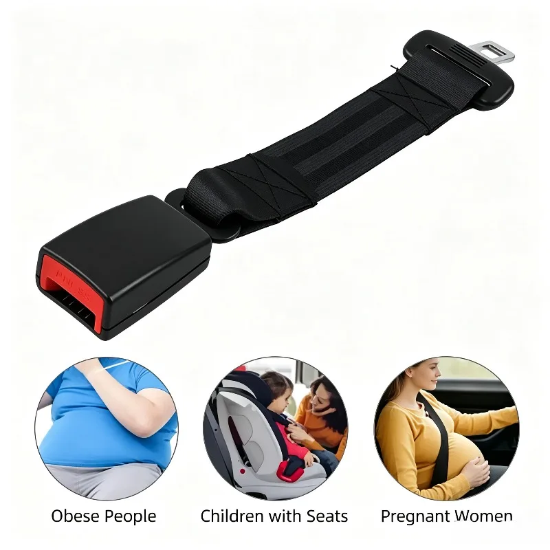 Extensor de Cinto de Segurança Universal Reforçado, Adaptador de Ajuste para Fivela de Segurança de 20-22MM para Carros e Caminhões