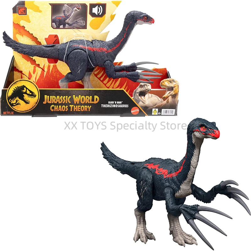 

Jurassic World Chaos Theory Slash N Roar Therizinosaurus Dinosaur Action Figure Toy Attack Claws & Sound Children's Holiday Gift