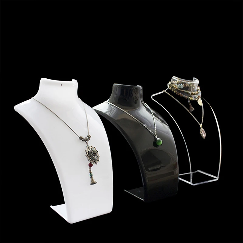 1pc Mannequin Bust Jewelry Display Rack Necklace Display Holder Jewelry Organizer For Ear Stud/Earrings Stand Necklace Chain