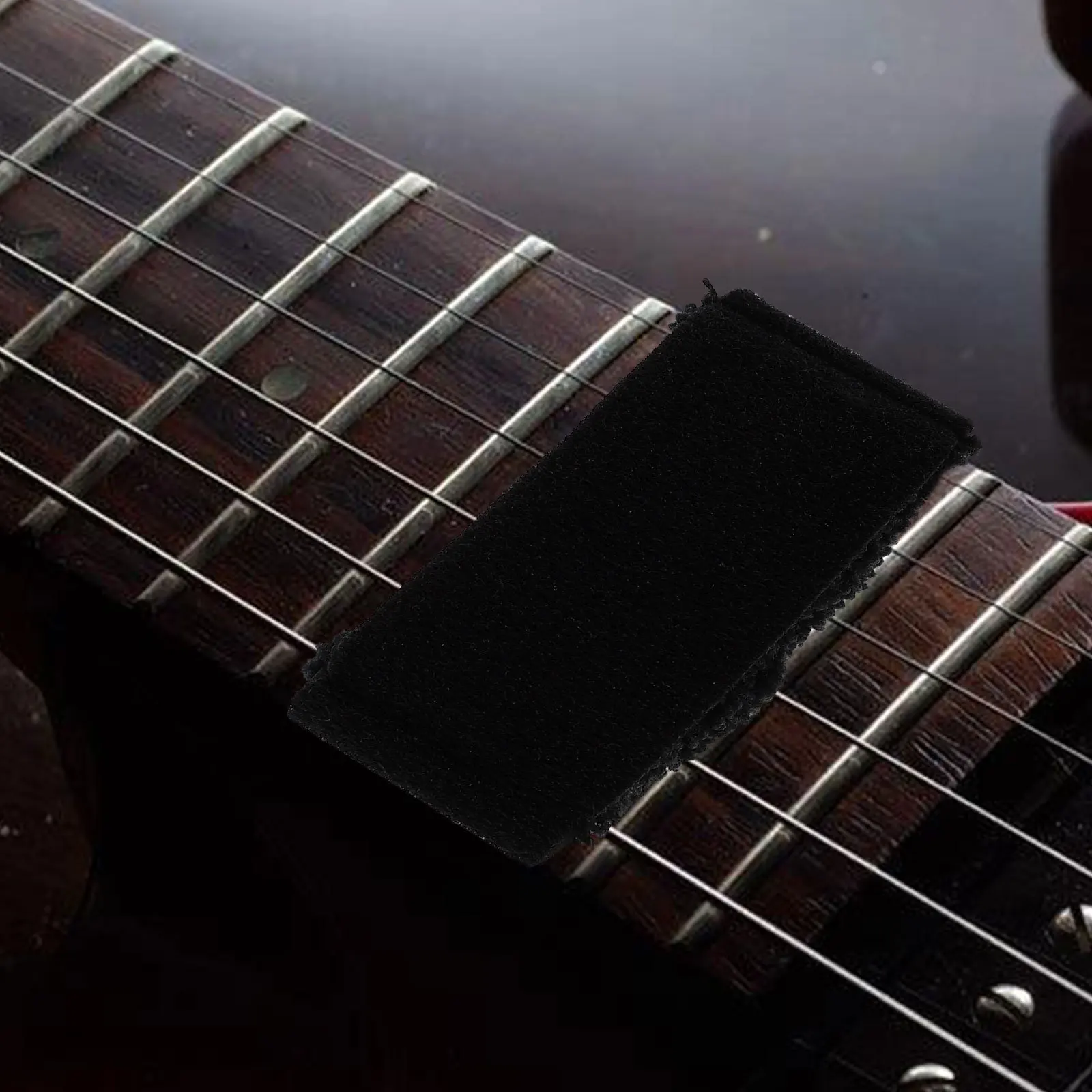 

1pc Guitar Muting Strap Black Bass Fret Strap Adjustable Bass Mute Belt For Electric Guitar String Dampener Resonance Noise
