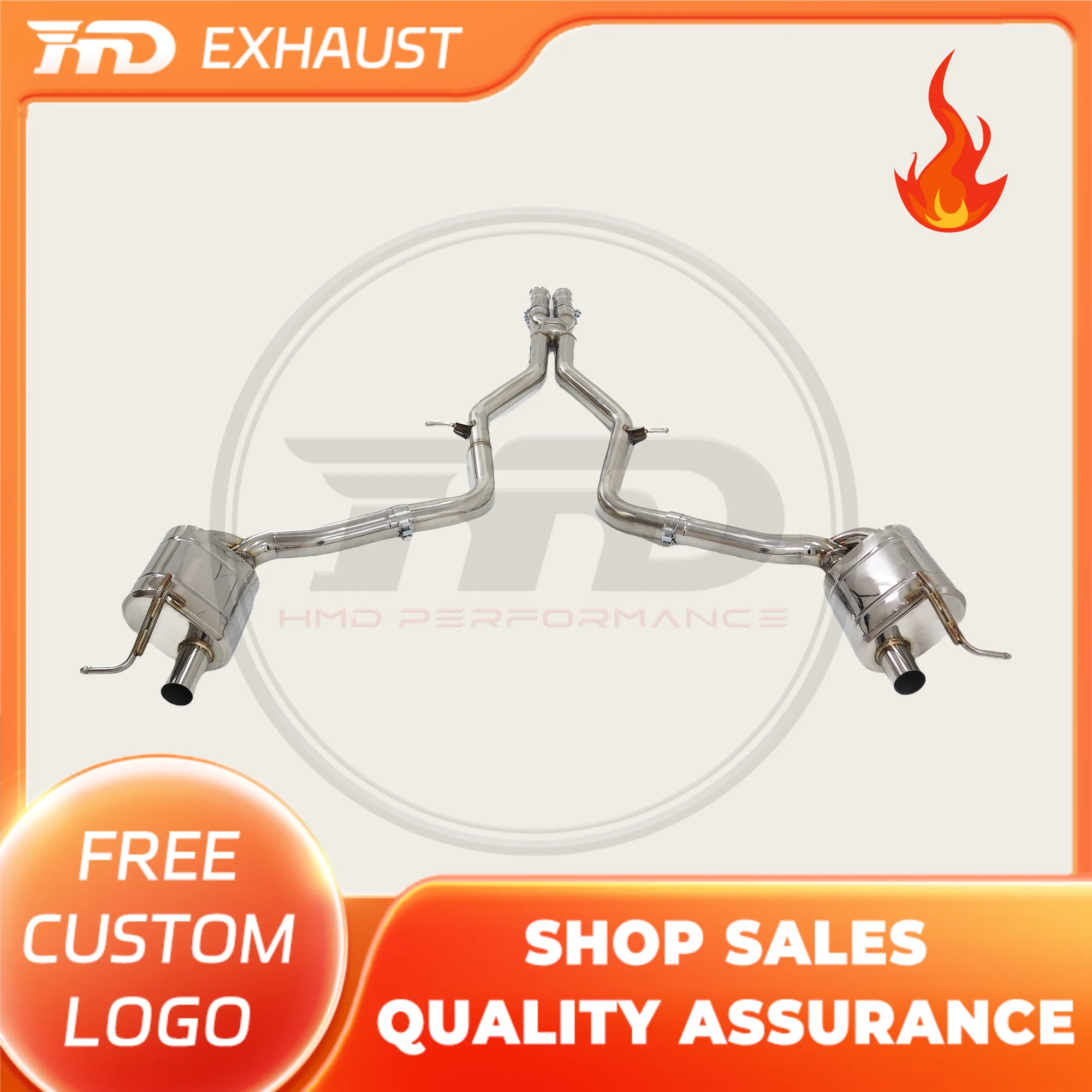 

HMD Hot sale Stainless Steel Exhaust System Performance Catback For Mercedes Benz AMG E63 E55 W211 Muffler With Valve car