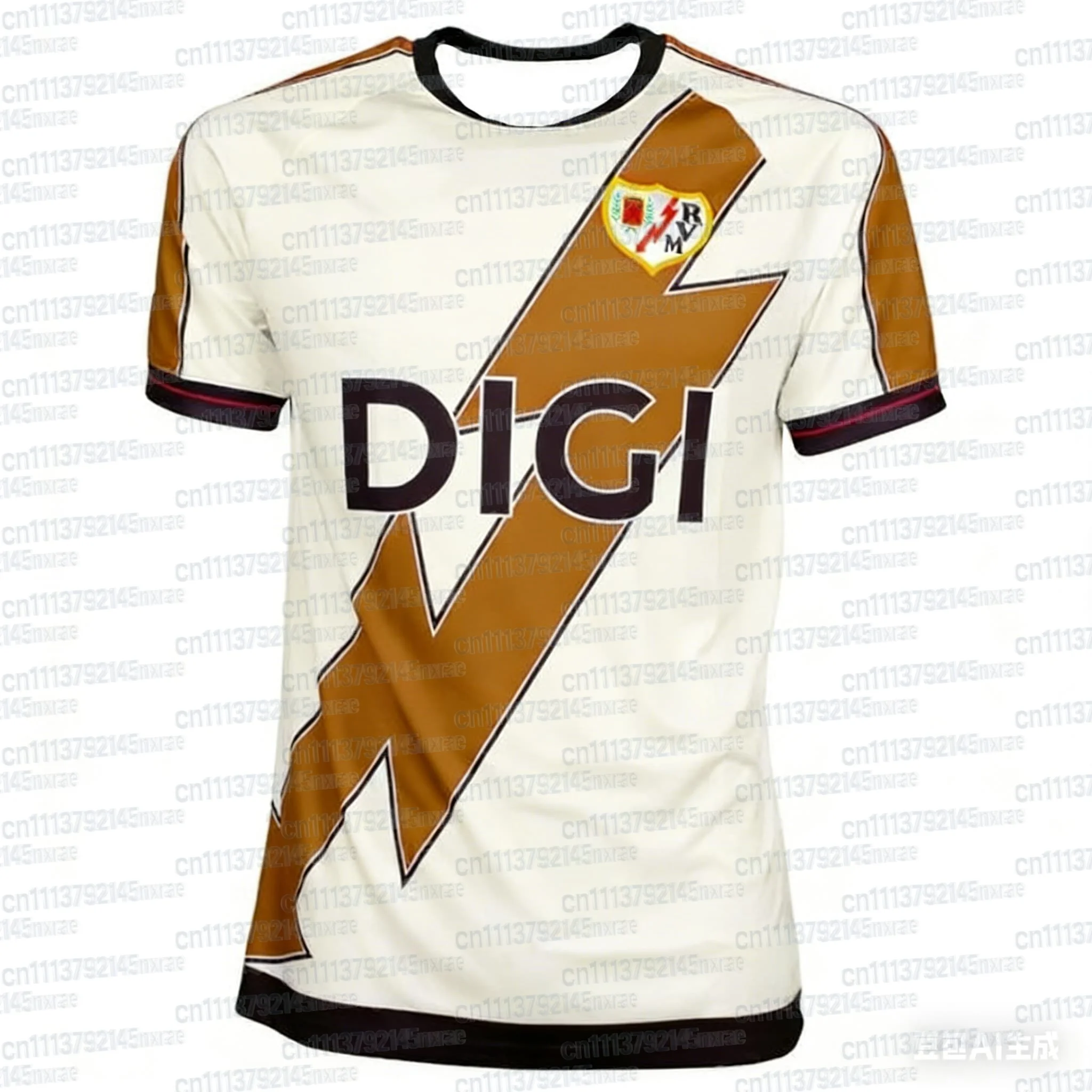 Neues Rayo Vallecano Heimtrikot T-Shirt Street Style Schnelltrocknendes Trainings-Fitness-Oberteil Lässige Sportbekleidung Tops Tees FamilyMatching – Detail 8
