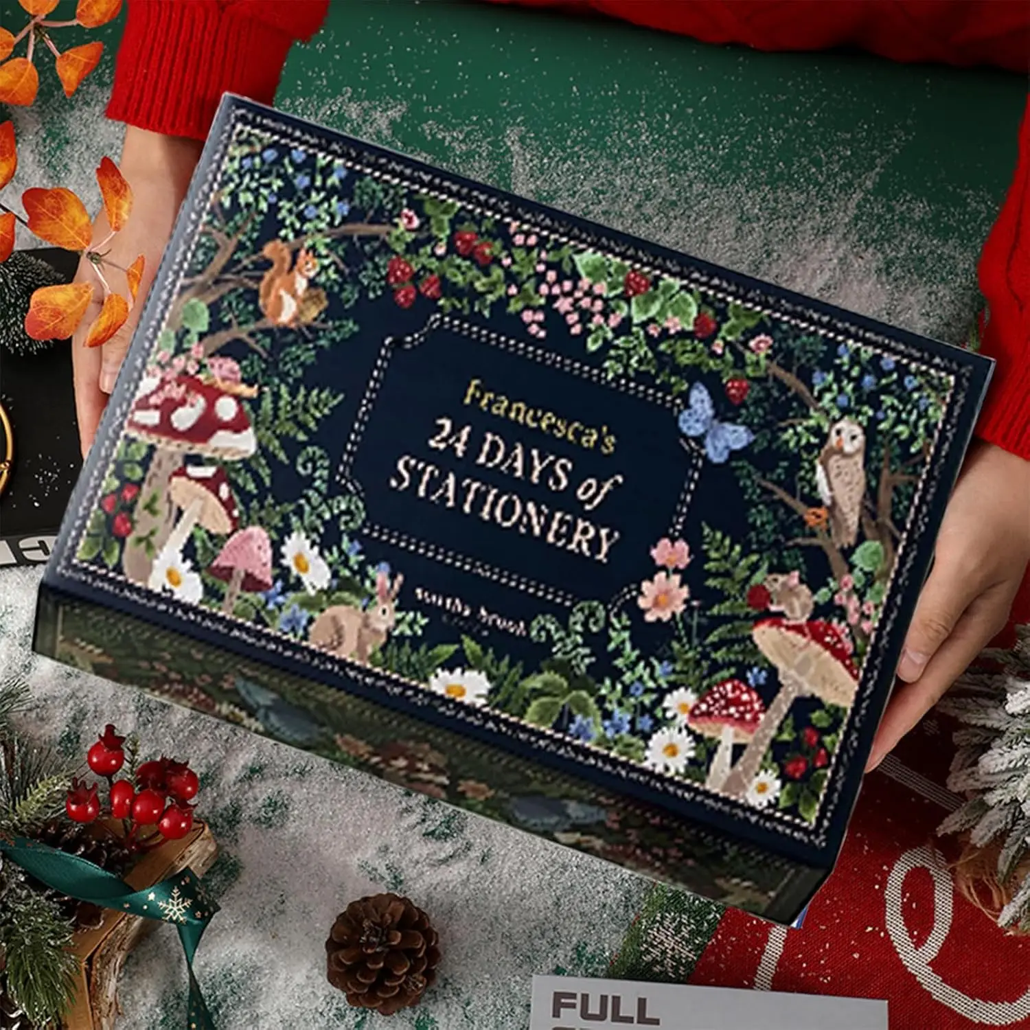 

2024 Christmas Stationery Notebook Pen Set Advent Calendar 24 Day Christmas Countdown Calendar Box School New Year Gift Box