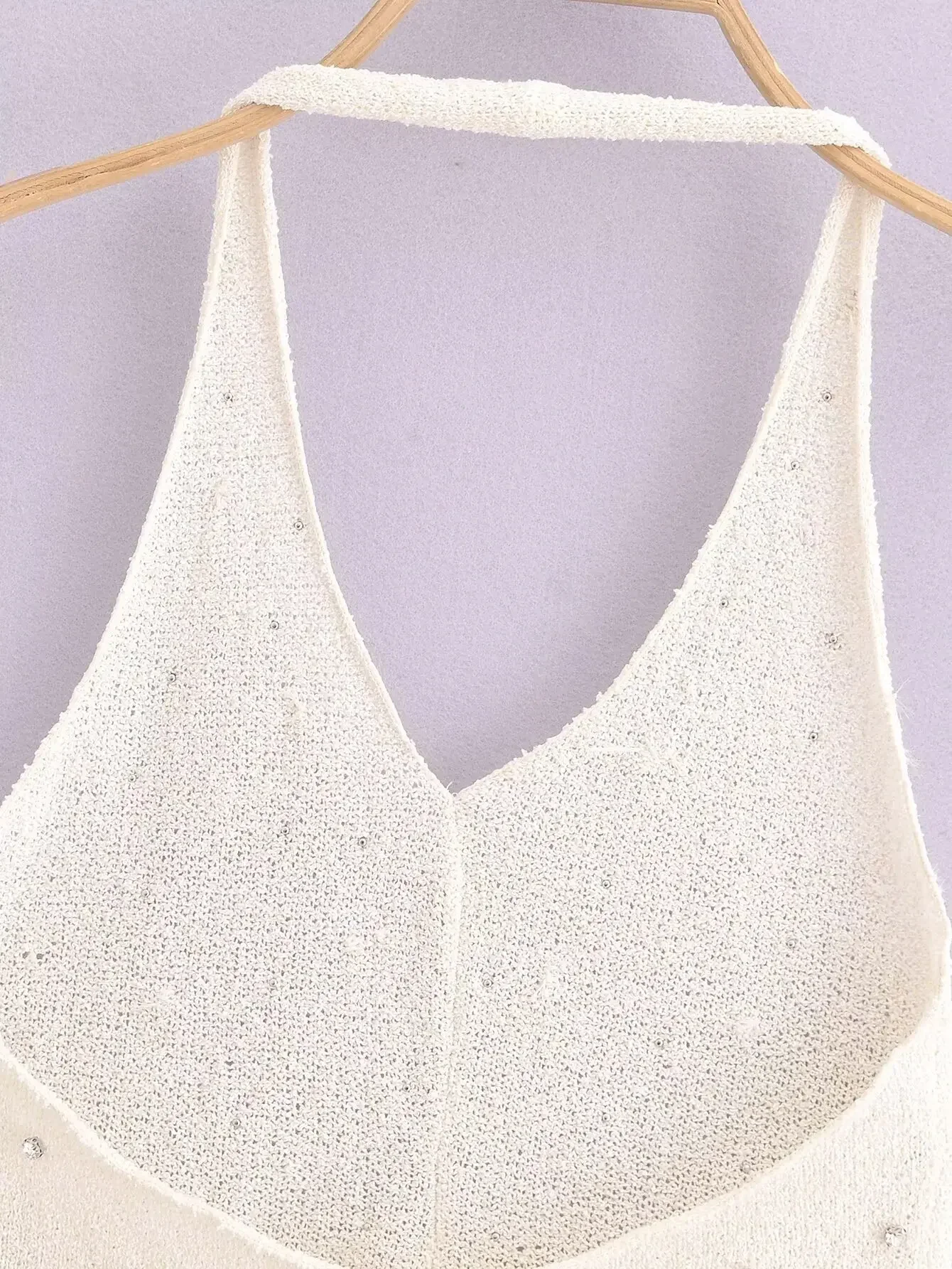 Pull incrusté de bijoux rétro pour femme, col en émail, short taille haute brillant, mode femme trempée, 2 pièces, 2024