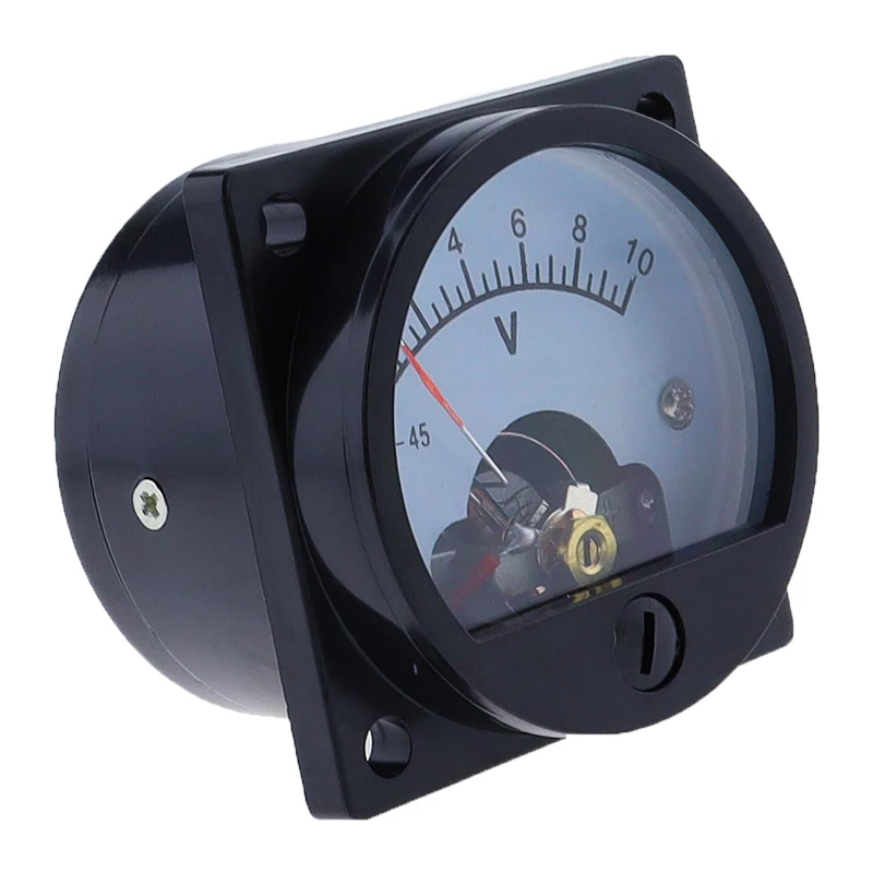 nieuwe Voltmeter SO-45 AC 1V 2V 5V 10V 15V 20V 50V 100V 150V 200V 300V 500V Ronde Analoge Wijzerplaat Paneelmeter Voltmeter Gauge Zwart