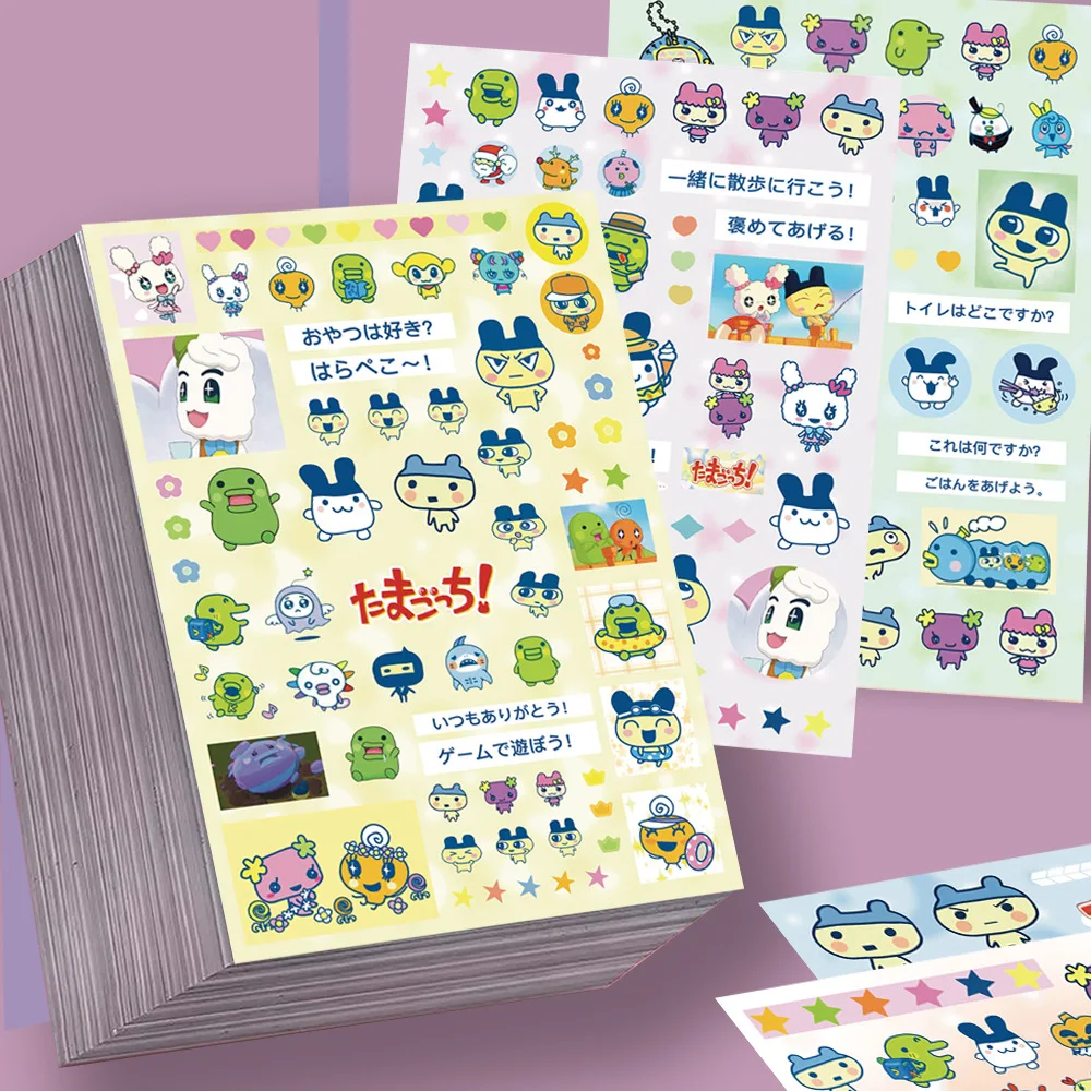 8/32pcs for Tamagotchi sticker cartoon and anime waterproof decals Laptop Phone Stationery Decals Hand Decoration Sticker 