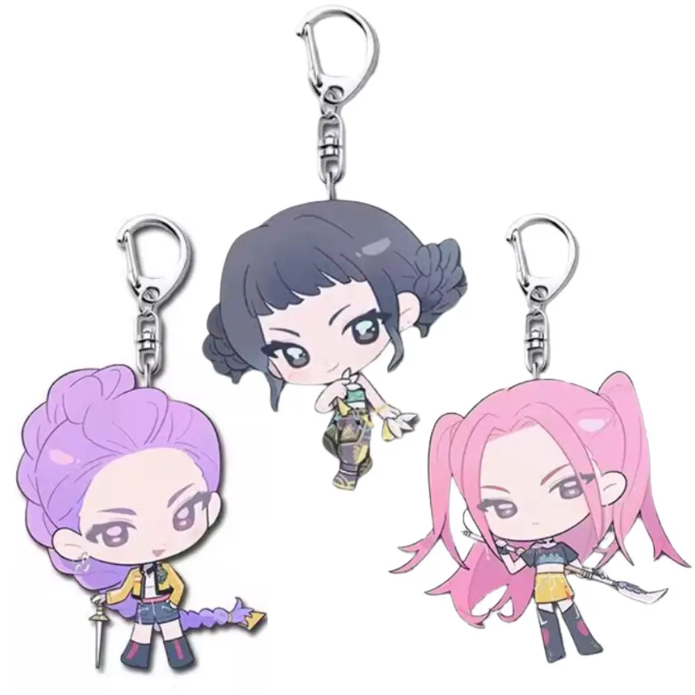 

Demon Hunters Kpop Rumi Mira Zoey Keychain Cosplay Men Women Group Idol Props Anime Jewelry Gifts Halloween Costume Accessories