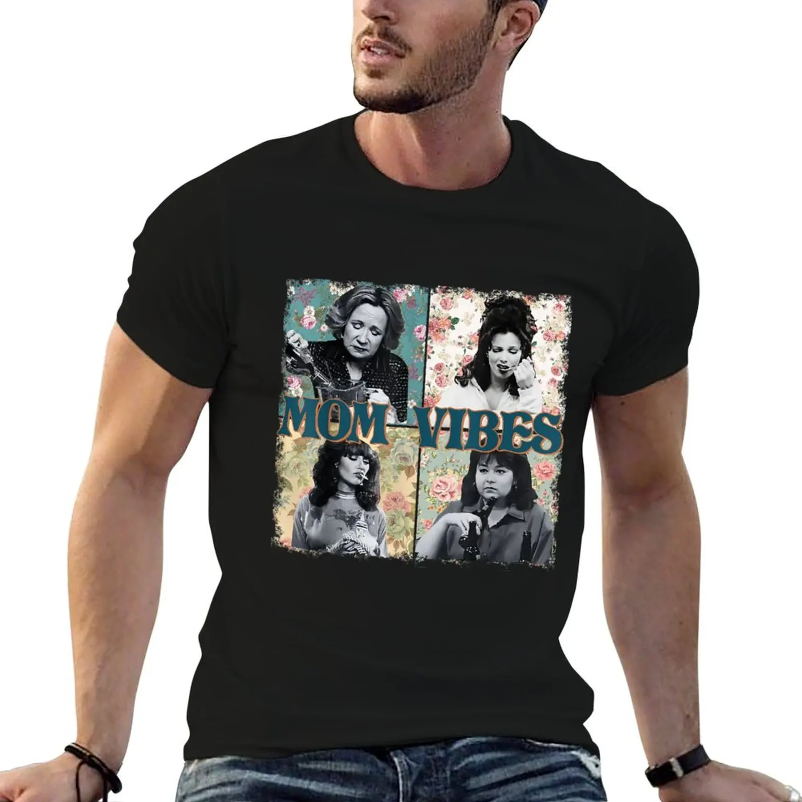 Camisetas delgadas del diseñador de la mamá Camiseta de la vida hombre Día 90's Vibes para camisetas Regalo de la mamá Ajuste divertido de la madre