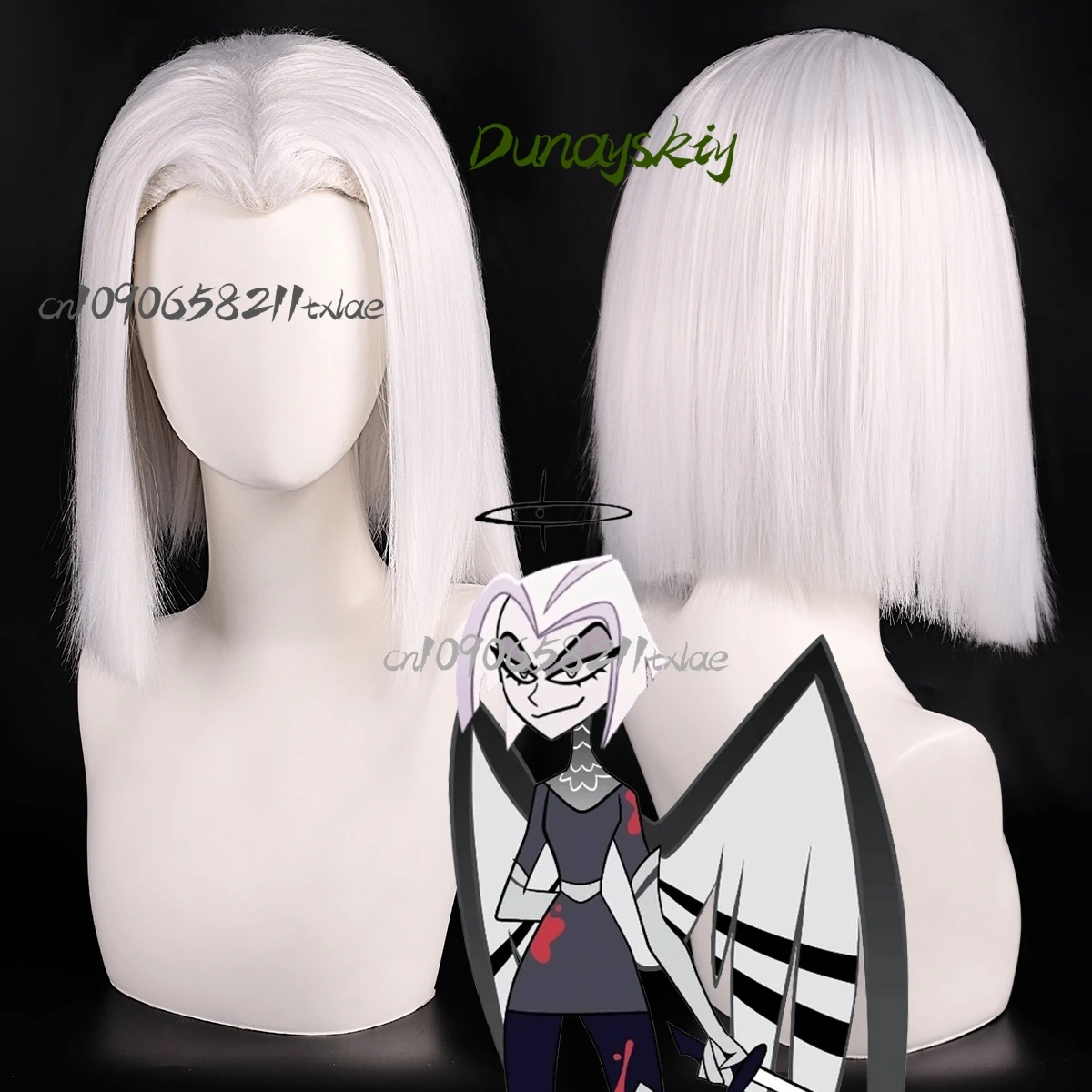 العود الملاك تأثيري حلي شعر مستعار شيطان قرون هالة الدعائم رمادي بذلة قفازات Habzin Jirai Kei عيد الميلاد هالوين #4