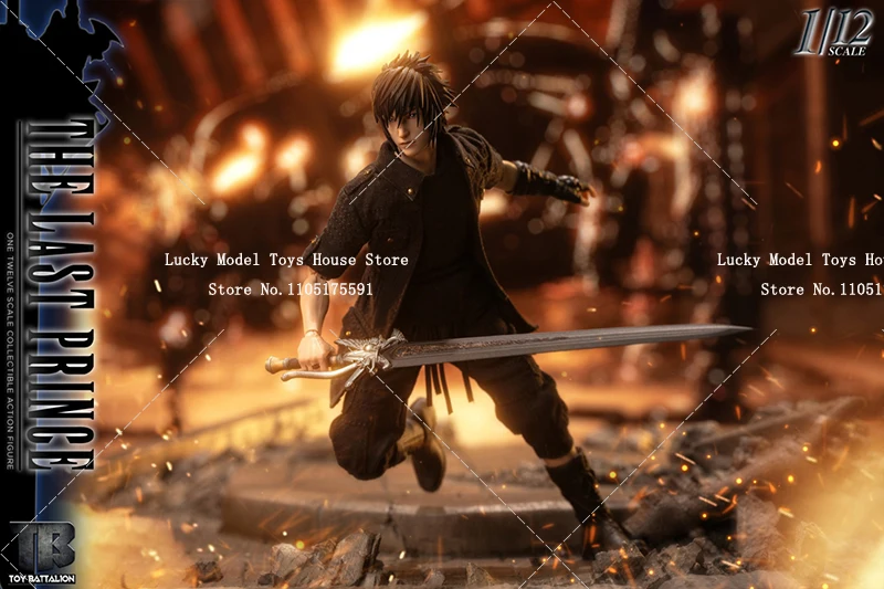 Jouets bataille 1/12 le dernier Prince Noctis Anime cheveux noirs garçon tissu figurine Collection jeu Fans 6 pouces soldat ornement
