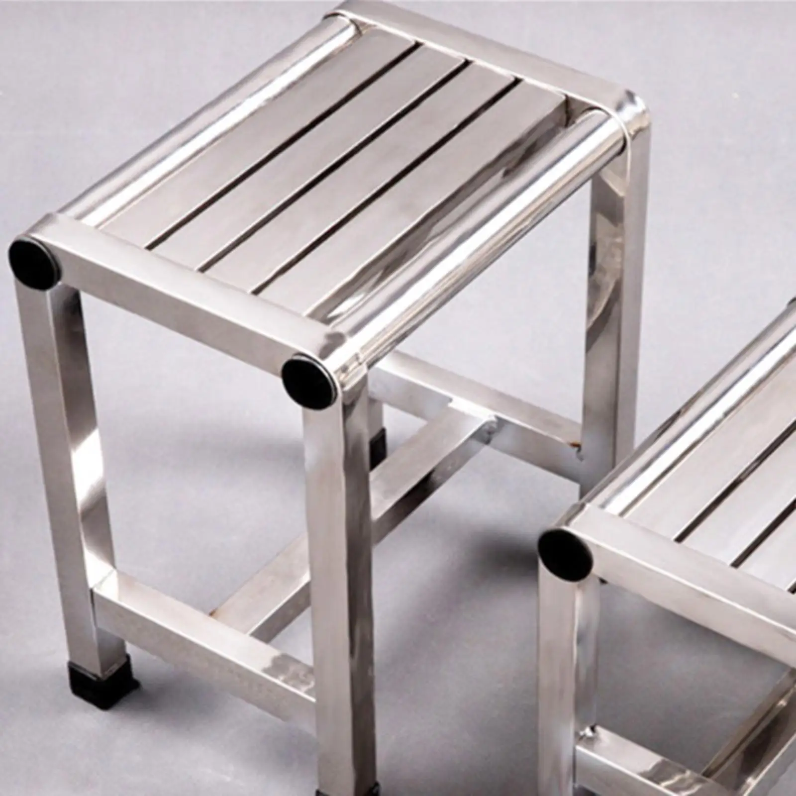 

Foot Stool Stainless Steel Stool Stainless Steel Portable Antiskid Shower Bench Multifunctional Bath Stool for Living Room