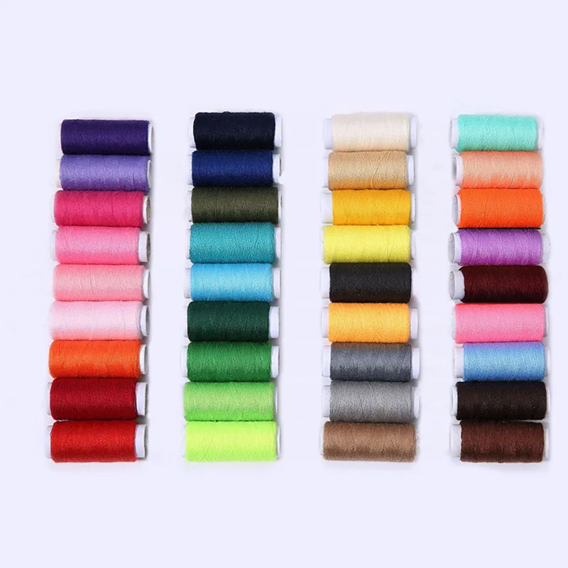 10Pcs/Set Polyester Sewing Thread 200 Yards/Spool Home Sewing Kit for Hand and Machine Thread to Sew Hand Embroidery Supplies