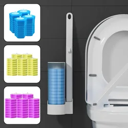 8PCS Disposable Toilet Brush Toilet Cleaner Replacement Sponge Head Wc Wall-Mounted Cleaning Tool Kit Bathroom Accessories