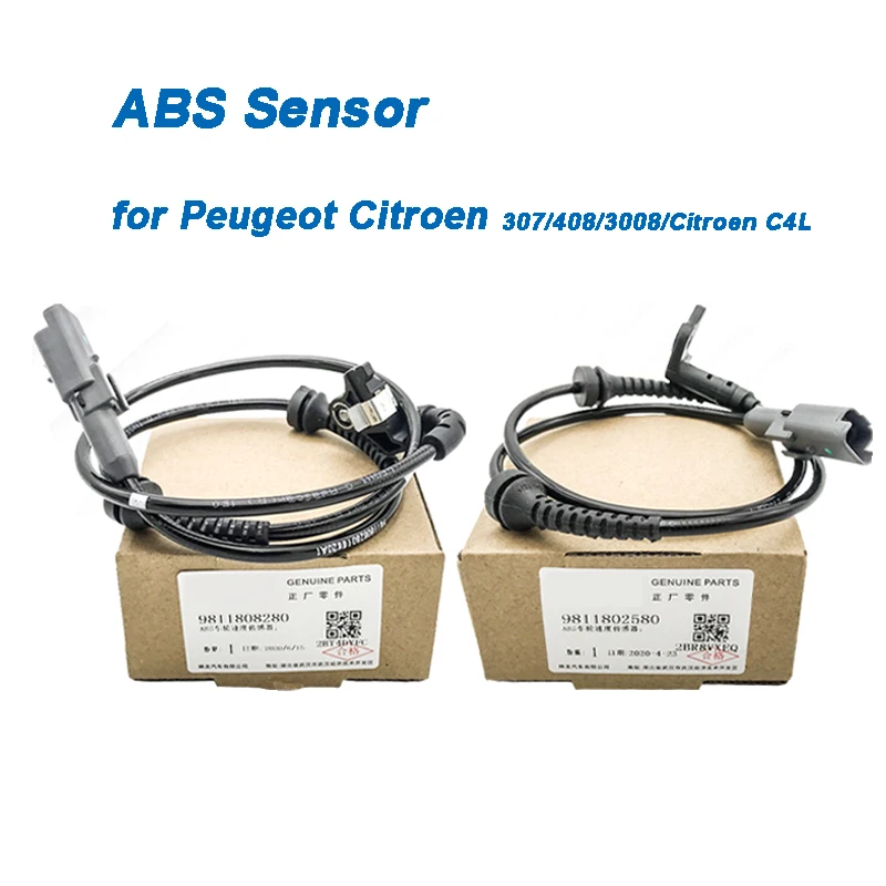 For Peugeot 308 408 3008 Citroen C4L Front Rear Wheel Speed Sensor Automotive Speed Sensing Line 9811802580 9811808280