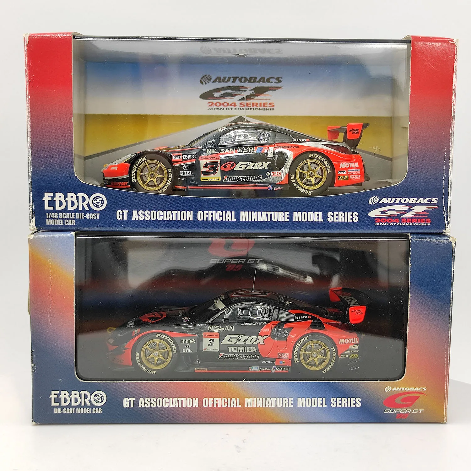 black-3-is-missing-a-rearview-mirror-diecast-ebbro-1-43-scale-g'zox-jgtc-2004-supergt'05-3-alloy-car-model