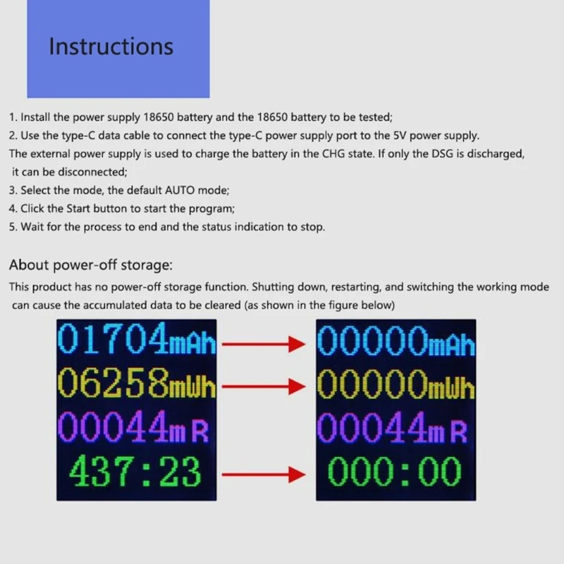 18650 Lithium-Battery Capacity Tester Module-High Precision-LCD Digital Display True-Capacity Module-MaH-mwH Drop Shipping