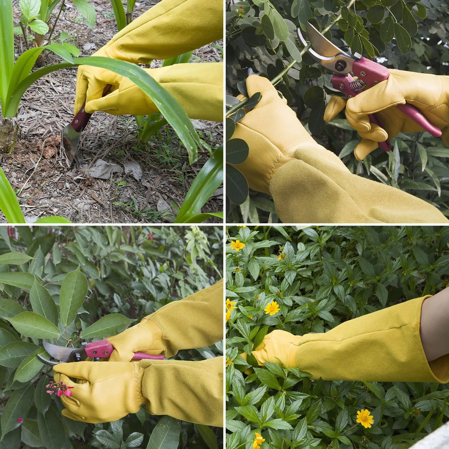 Long Gardening  Thorn Resistant Garden Gloves Rose Pruning Yard Work Gloves Touch Screen Breathable