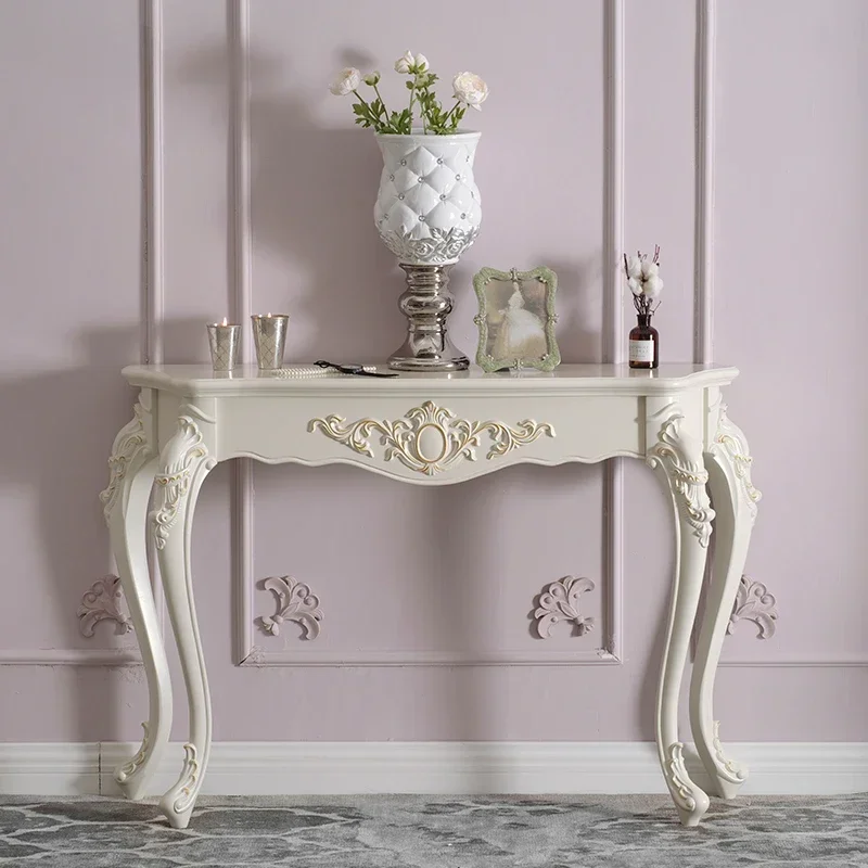 Vintage Gold Console Table for Living Room Durable Build Long Lasting Smooth Surface Reliable Performance High Quality