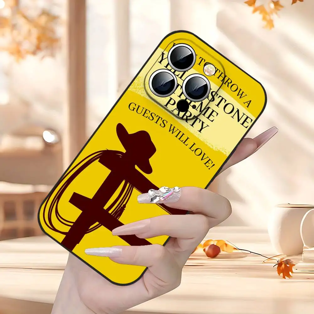 حافظة هاتف Yellowstone TV Show حافظة مضادة للصدمات لهاتف آيفون 17 11 13 15 14 16 Pro Max 12 Mini 7 8 Plus XR X XS غطاء هاتف غير لامع #2