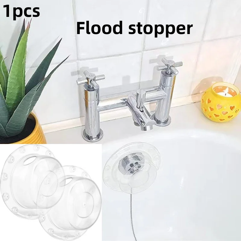 1/PCS PVC Bath Prevent Over Flowtran Sparent Drain Cover Anti-Overflow Bathtub Stopper Shower Bathroom Accessories