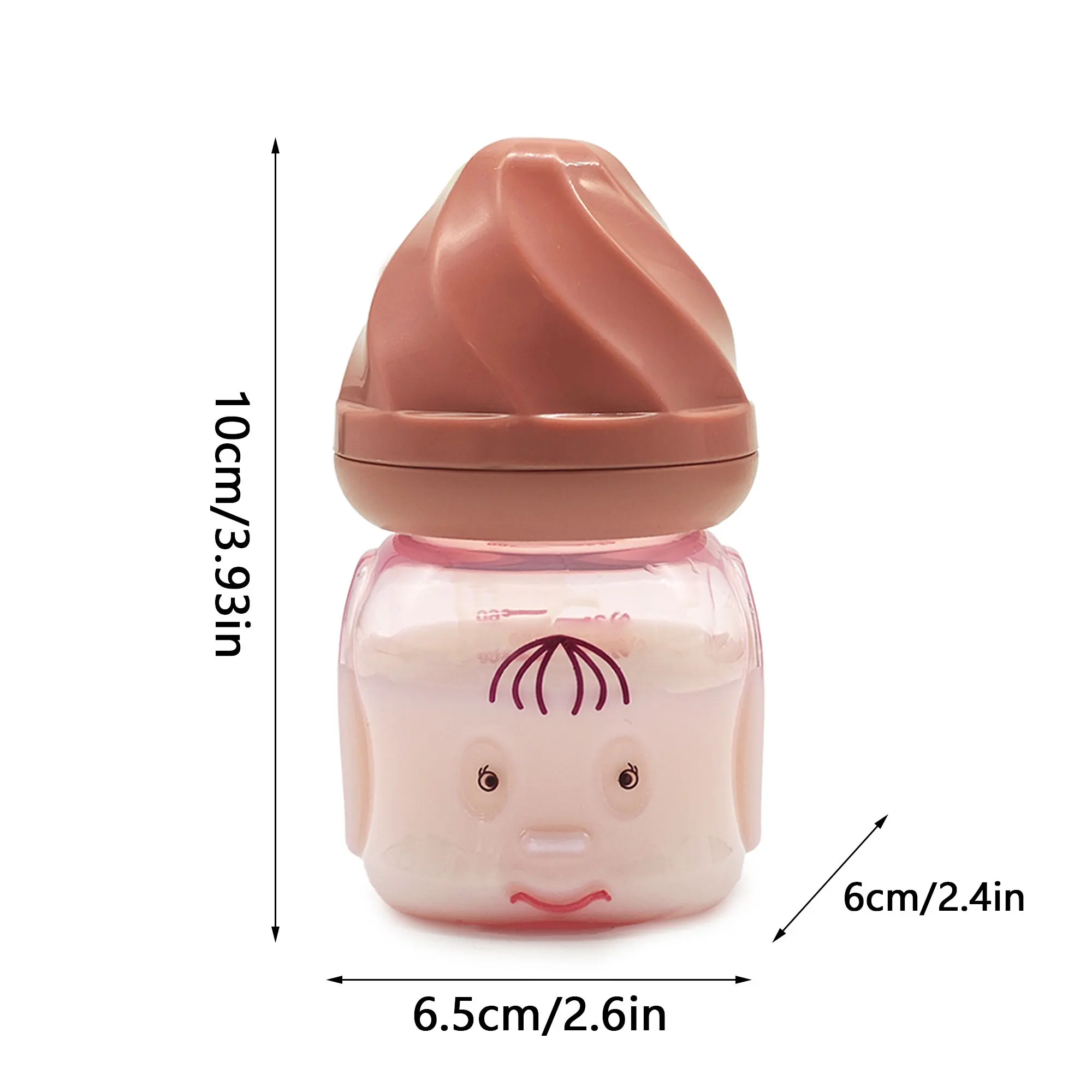 60ml wide diameter PP material baby bottle，the Best Gift for Baby，cute and creative ice cream doll shape baby bottle, ,BPA free