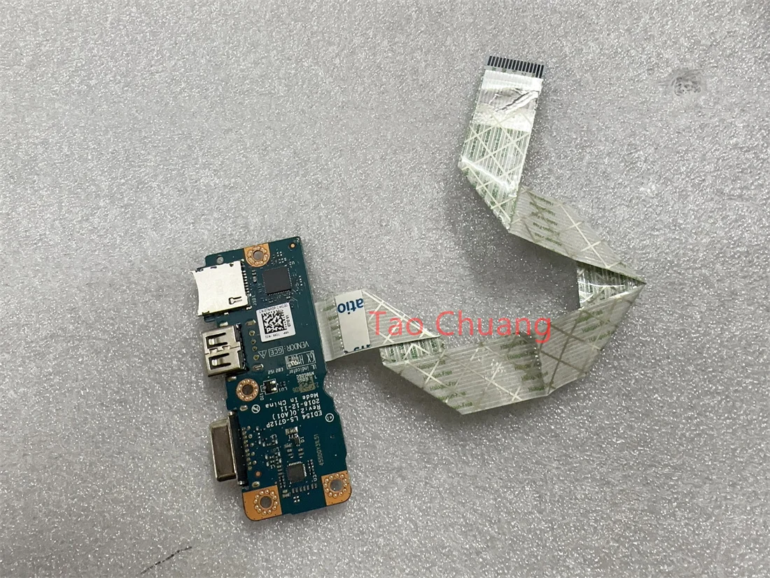 New FOR DELL Vostro 3580 3582 3583 3590 VGA board SD card reader USB small board EDI54 LS-G712P