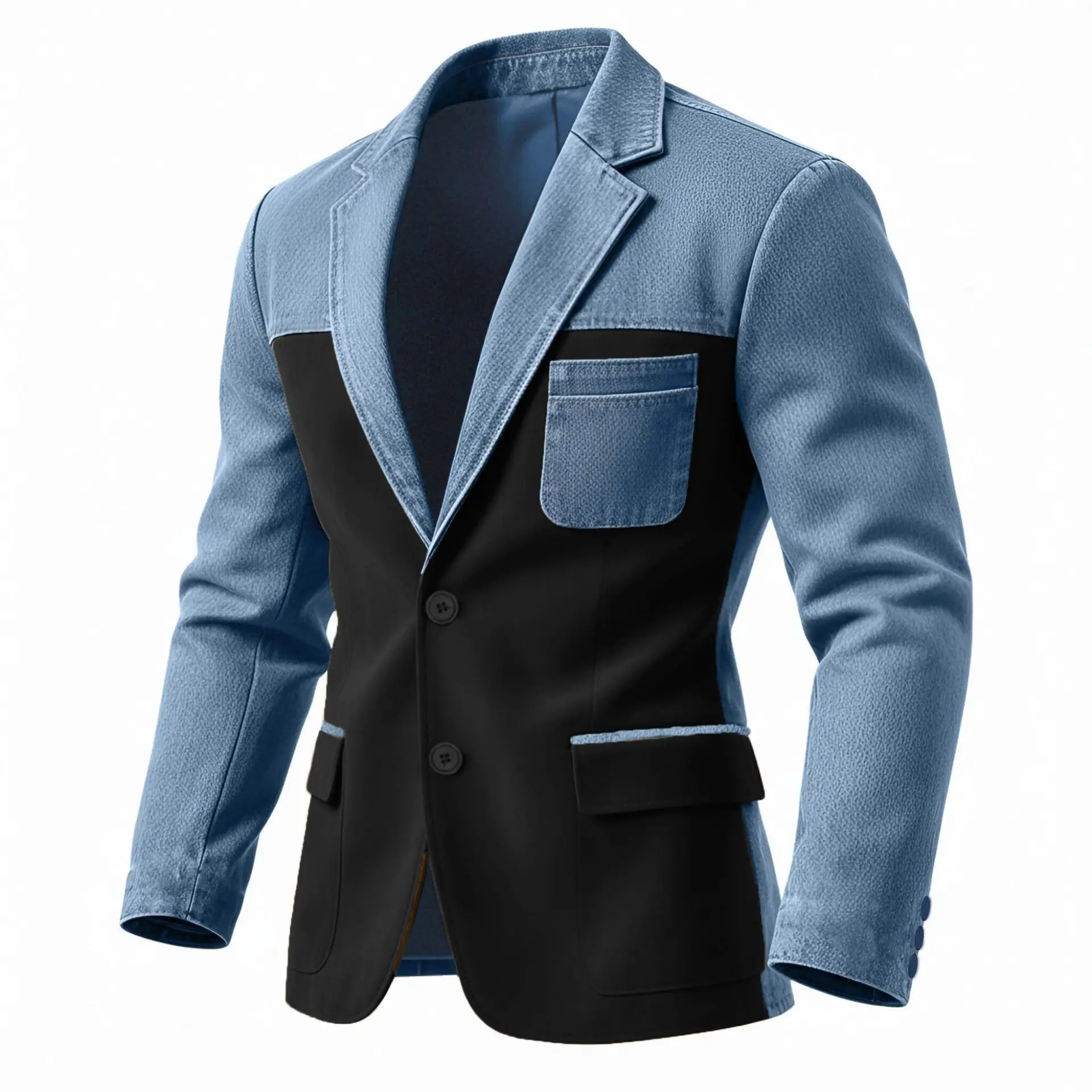 New Men's Casual Blazers Korean Style Patchwork Fashion Suit Jackets Male Slim Trend Y2K Blazer Coat Man Party Suit Outwear Man