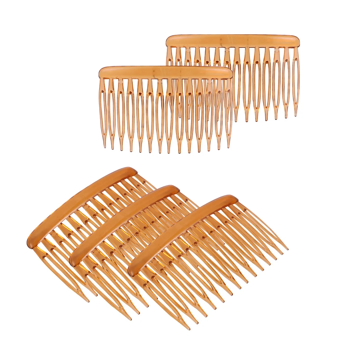 

15Pcs Side Combs for Women Wave Shape Hair Clip Combs Secure Fastening for Tiaras Headdresses Craft Projects Hair Accessories