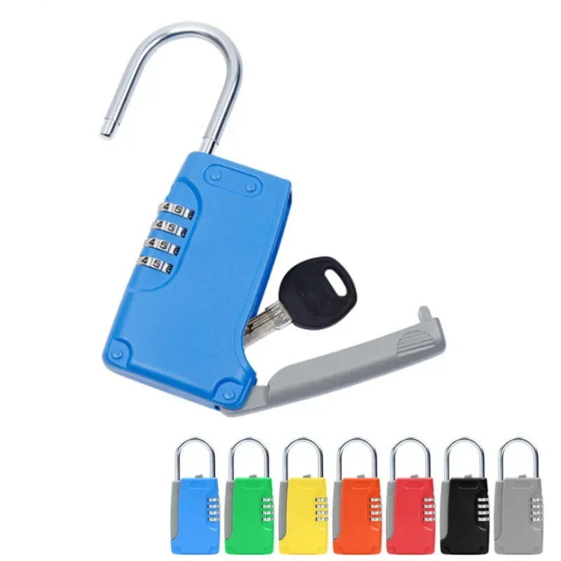 NEW Hidden Key Safe Box 4-Digital Password Combination Lock With Hook Mini Metal Secret Box For Home Villa Caravan