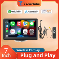 B5 7-inch Wireless CarPlay Android Car Stereo Bluetooth 5.0, AHD Touch Screen, Mirror Link, Reverse Camera, Multimedia Card Slot