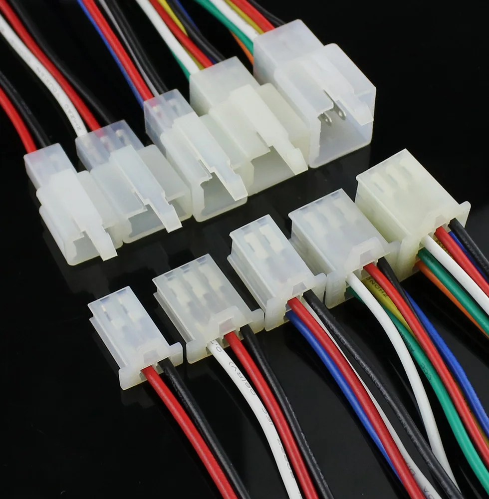 10cm wire 2.8mm 2/3/4/6/9 pin Automotive 2.8 Electrical wire Connector Male Female cable terminal plug Kits Motorcycle ebike car