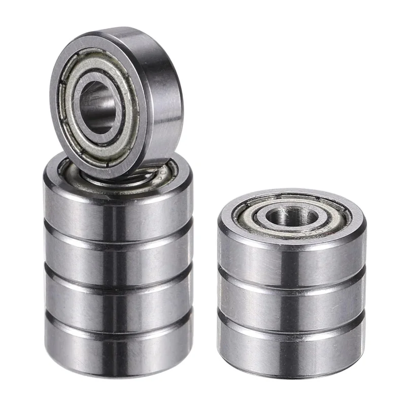 

604ZZ 4x12x4mm Double Metal Shield Single Row Deep Groove Ball Bearings Silver Tone - Pack of 8