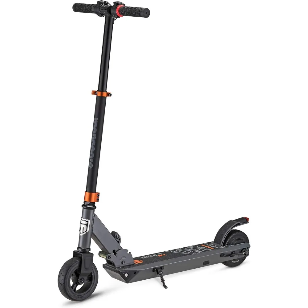 React Electric Kids Scooter, Boys & Girls Ages 8+, Max Speed 6-15 MPH, Aluminum Handlebars and Frame, Rear Foot Brake,