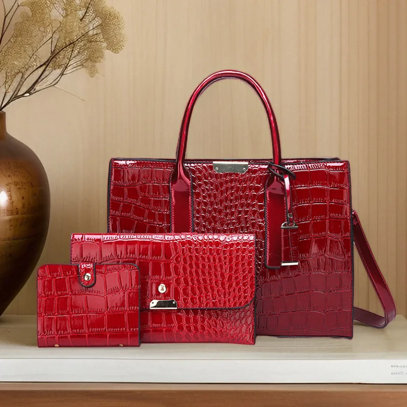 

Crocodile Grain Briefcases Hard For Men 15.6 Inch Laptop Briefcase Bags Computer Bag Luxury Handbags